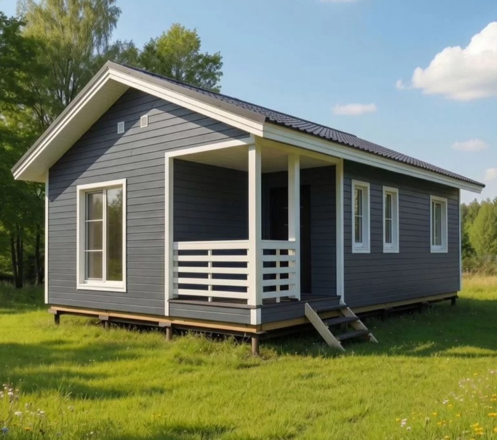 Проект «Дачный 6×8» — дом из СИП-панелей 54 м²